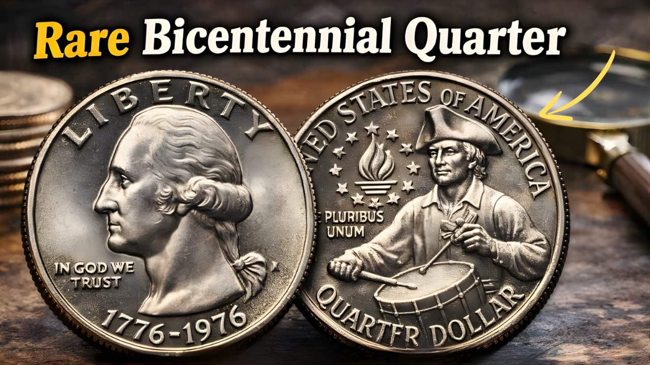 Rare Bicentennial Quarter coin